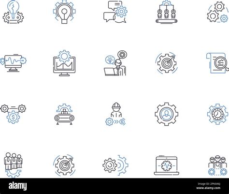 Colección De Iconos De Esquema De Configuración Opciones