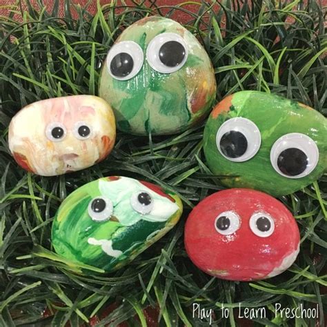 Pet Rocks Process Art Painting Activity For Preschoolers