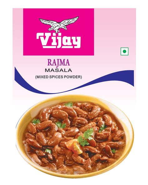 Vijay Rajma Masala Mix Powder Packaging Size 100 G Packaging Type