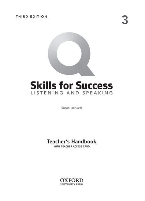 Oxford Q Skills For Success Listening And Speaking Teachers