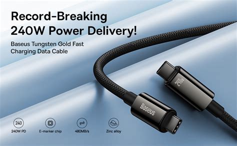 Amazon Baseus Usb C Cable W Pd A Fast Charging Usb C To Usb C