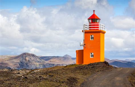 De Vuurtoren Van IJsland Stock Afbeelding Image Of Kust 46817715