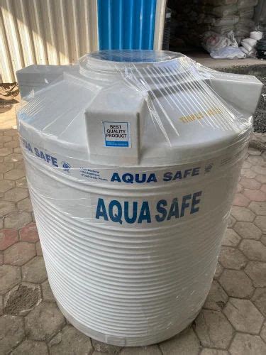 Round White Aquasafe L Triple Layered Water Storage Tank L At