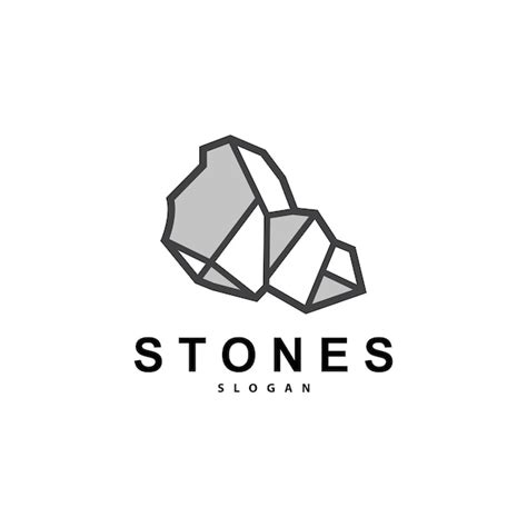 Premium Vector Stone Logo Premium Elegant Design Stone Balance Vector