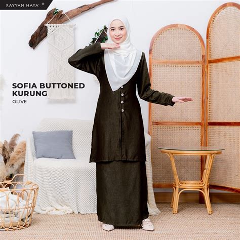 Flash Sale Rm Rayyan Haya Sofia Buttoned Kurung Readystock