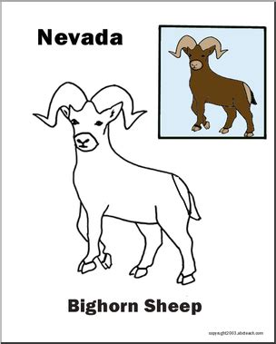 Nevada: State Animal – Bighorn Sheep – Abcteach