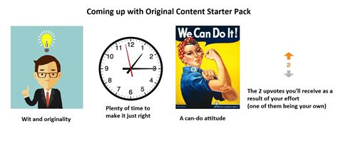 The Coming Up With Original Content Starter Pack R Starterpacks