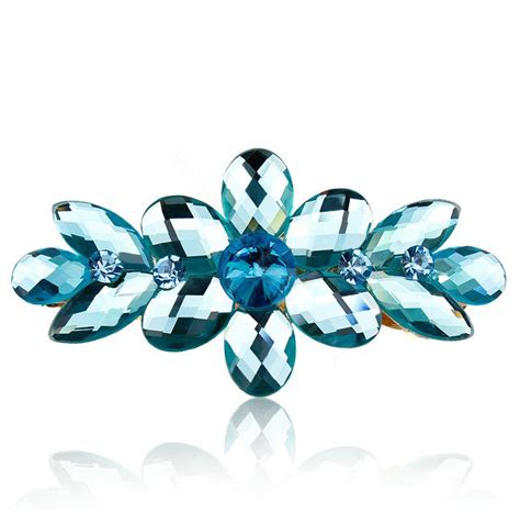 Buy Wholesale Crystal Rhinestone Flower Hair Clip Barrette Metal Hair