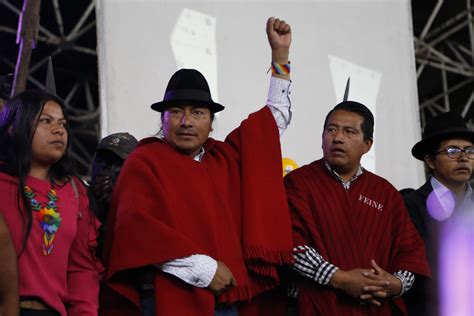 Leónidas Iza líder del movimiento indígena en Ecuador comunismo