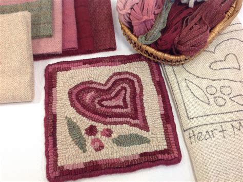 Rug Hooking Kit Heart Mat X K Diy Primitive Rug Hooking