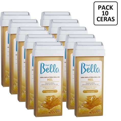 Depil Bella Kit Ceras Quente Roll On Mel G Shopee Brasil