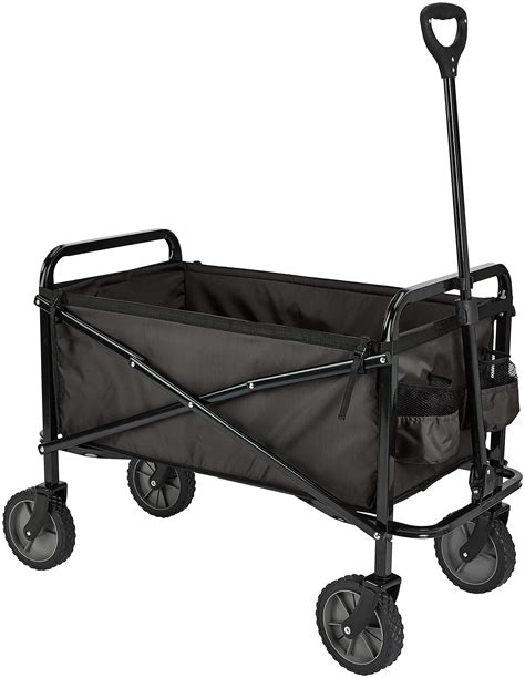 Amazon Basics Collapsible Folding Outdoor Utility Wagon With Cover Bag