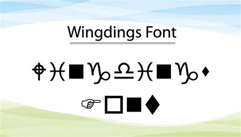 Wingdings 2 Font Fonts Park