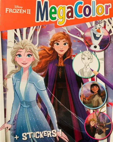 Kleurboek Frozen Elsa Anna Extra Dik Met Stickers Disney