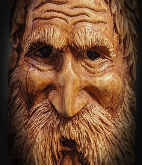 Tree Spirit Wood Spirit Wood Carving Woodcarving Old Man Etsy Espa A