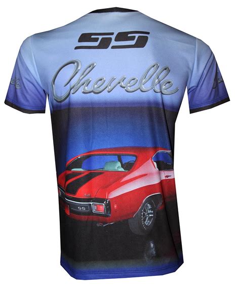 Chevrolet Chevelle T Shirt With Logo And All Over Printed Picture T