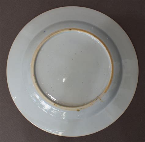 Proantic China Compagnie Des Indes Porcelain Plate With Enamels Of Th