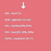 Les Codes Html De La Couleur Corail Schemas Rgb Hsl Hex