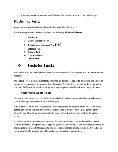 Enterobacteriaceae Enterobacter And Their Biochemical Test