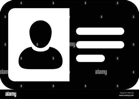 Person Icon Vector Male User Profile Avatar Symbol With Identity Card