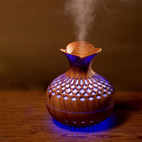 Flower Humidifiers Cool Mist Wood Grain Tezkarshop Official Website