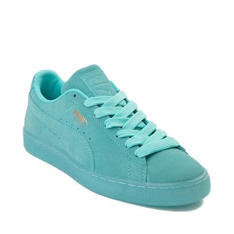 Womens Puma Suede Classic Xxi Athletic Shoe Elektro Aqua Monochrome