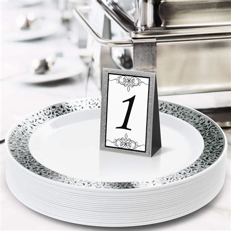 20 Premium Disposable Wedding Dinner Plates Catering Party Tableware ...