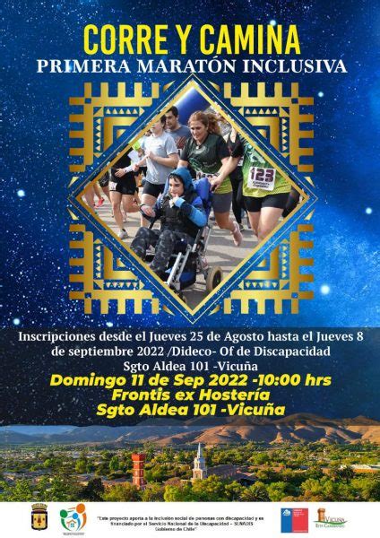 Primera Maratón Inclusiva Vicuña Sernatur Región de Coquimbo Chile