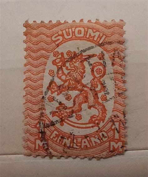 Suomi Finland Stamp 1 M Standing Lion Rare Ebay