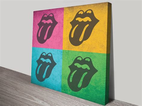 Buy a Rolling Stones Pop Art Canvas Print | Colourful Wall Art Perth AU