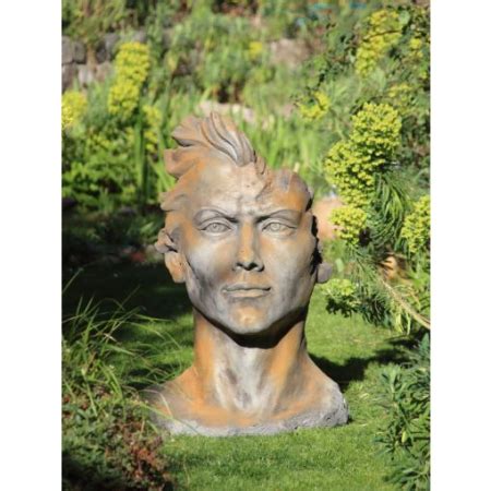 Skulptur Gesicht Mann Aus Steinguss In Rostoptik Cm Angels Garden