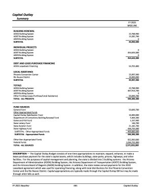 Fillable Online FY 2021 Baseline Book Capital Outlay Fax Email Print