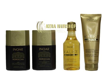 Inoar Moroccan Keratin Set Mit Kalice Shampoo Masker Kera Hairshop De