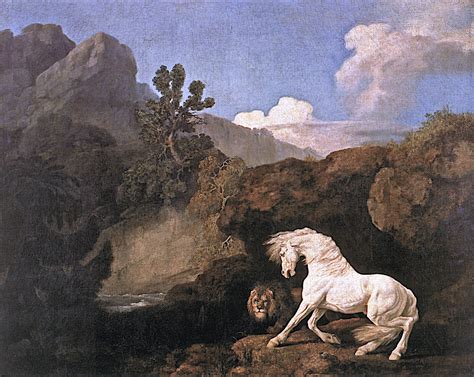 Horse Frightened by a Lion Painting | George Stubbs Oil Paintings