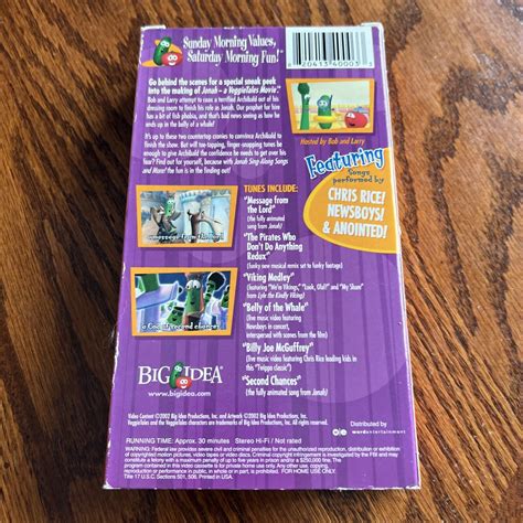 Veggietales Jonah Sing Along Songs Vhs Video Grelly Usa