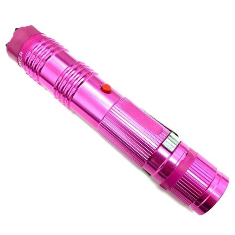 Alpha Force Stun Gun Million Volt Rechargeable Led Flashlight Pink