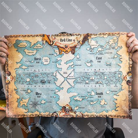 Anime One Piece World Map, Canvas Map, World Map, Canvas Scroll ...