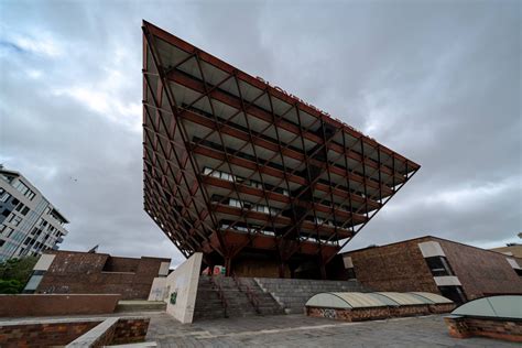 Slovak Radio Building Bratislava Greyscape