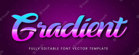 Premium Vector | Gradient text effects template