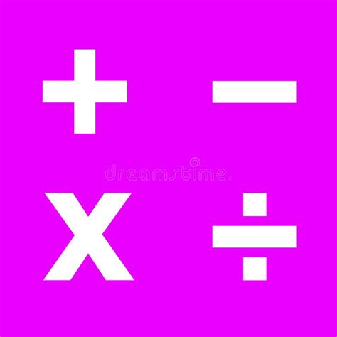 Mathematical Symbols in White Fonts and Pink Background Stock Illustration - Illustration of ...