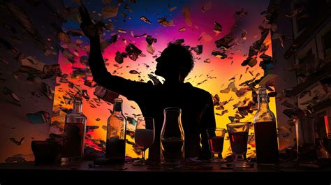 Excessive Alcohol Consumption Depicted By Man S Silhouette 27381405