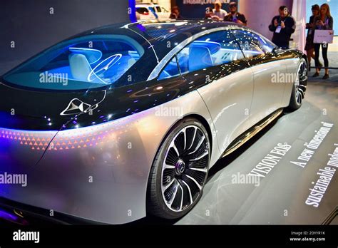 All Electric Mercedes Benz Vision Eqs Vehicle On Display At Ces Worlds