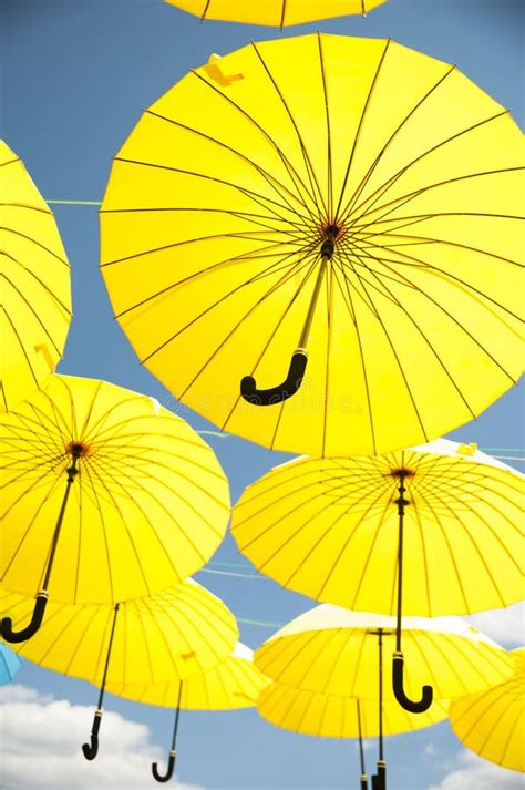 Yellow Umbrellas Stock Image Image Of Decoration Design 55099021