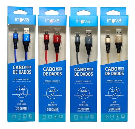 Cabo Carregador Mini Usb V Android Turbo Refor Ado Metros Mercadolivre