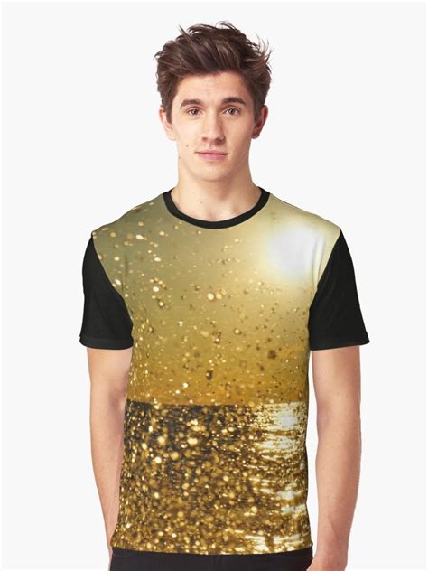 Glittering Gold Sunset Splash Essential T Shirt By Nalinne Jones