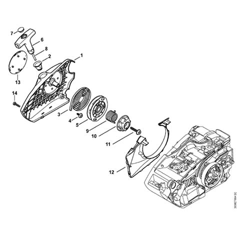 Stihl MS 150 Chainsaws MS150TC E Parts Diagram Rewind Starter