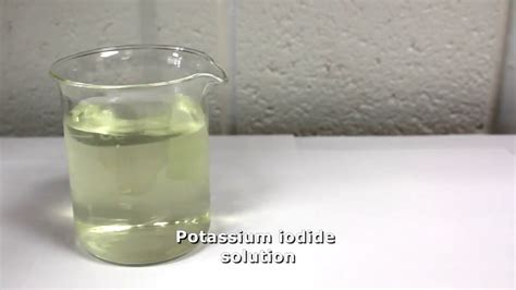 Potassium Iodide Reaction With Lead Nitrate To Form Lead Iodide And Potassium Nitrate Youtube