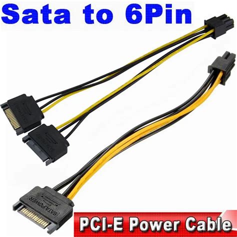 Pcs Lot Dual Pin Sata To Pin Pci Express Pci E Sata Graphics