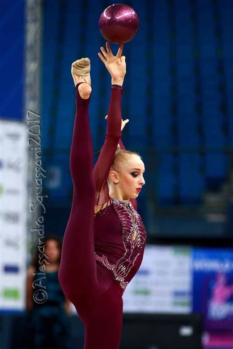 Olena Diachenko Rhythmic Gymnastics Ball Performance