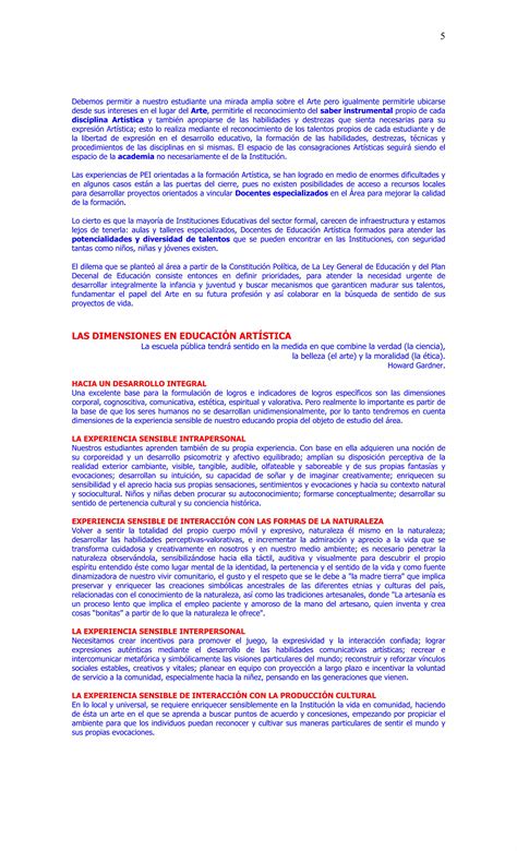 Logros Y Plan De Area Artes Plasticas Pdf